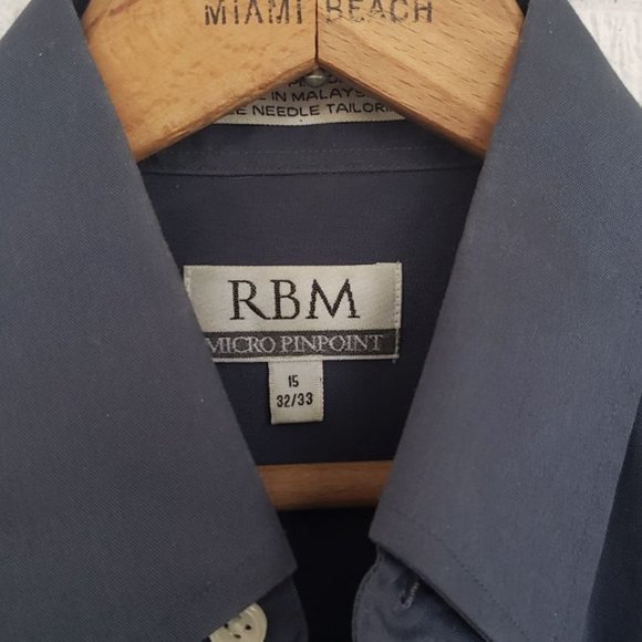 🌻 5/25 RBM Button Up Mens 15 32/33 - Picture 2 of 3
